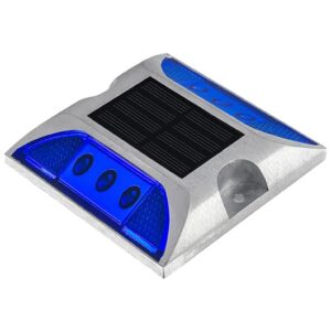 Aluminum Road Stud Solar 10CM Blue