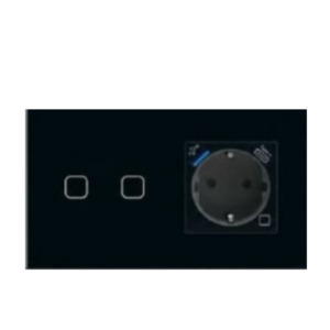 2-Gang Smart Switch & Socket with USB+TYPE C Outlets